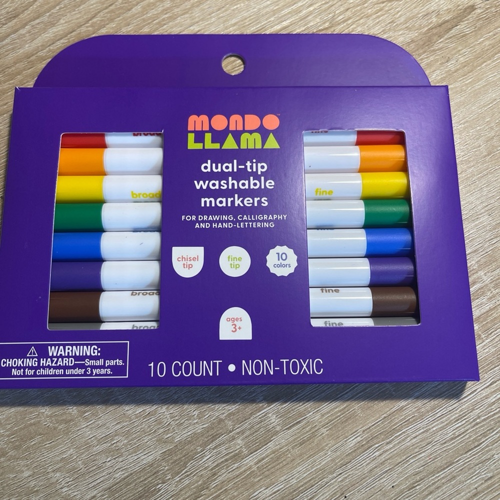 6 packs of 10ct Dual Tip Washable Marker Set - Mondo Llama